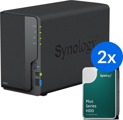 Attēls no Serwer plików Synology DS223 + 2x HAT3300-4T (DS223-8T-00-2)
