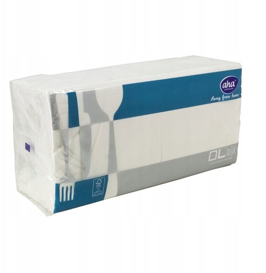 Изображение Serwetki AFH AHA, 1-warstwowe, skadanie 1/4, 33x33cm, 500 szt., biae