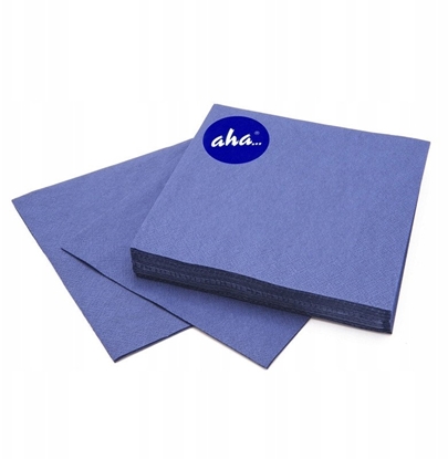 Attēls no Serwetki AHA, 3-warstwowe, skadanie 1/4, 33x33cm, 20 szt., granatowe