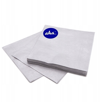 Attēls no Serwetki AHA, 3-warstwowe, skadanie 1/4, 33x33cm, 20 szt., pastelowo szare