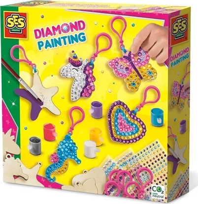 Изображение SES Diamentowe mozaika - Drewniane breloczki