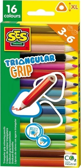 Picture of SES Kredki z trójktnym uchwytem 16 kolorów