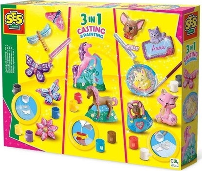 Изображение SES Odlewy gipsowe - brokatowe zwierztka 3w1