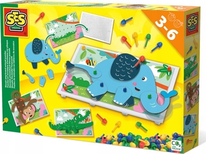 Picture of SES SES Mosaic peg board animal puzzles