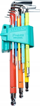 Picture of Sesiakampiu raktu rinkinys 9 vnt. spalvoti HW-230BL Pro'Skit