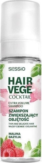 Picture of SESSIO Hair Vege Cocktail szampon w piance zwikszajcy objto wosów Malina i Bazylia 175g