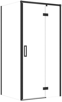 Изображение SET C111 KABINA LARGA ZAWIAS PRAWA CZARNA 100X80X195SZK TRANS WIR