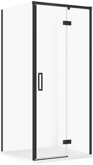 Изображение SET C169 KABINA LARGA PRAWA CZARNA 80X80X195+TAKO BIAY 80X4 WIRT