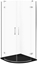 Attēls no SET C615 KABINA CITY PÓOKR CHROM 80X80X195+TAKO SLIM CZARNY MAT WIR