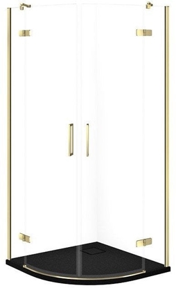 Attēls no SET C623 KABINA CITY PÓOKR ZOTA 90X90X195+TAKO SLIM CZARNY MAT WIR