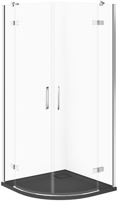 Attēls no SET C626 KABINA CITY PÓOKR CHROM 90X90X195+TAKO SLIM SZARY MAT WIR