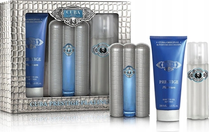 Изображение SET CUBA ORIGINAL Prestige Platinum EDT spray 90ml + SHOWER GEL 200ml + AS Lotion 100ml
