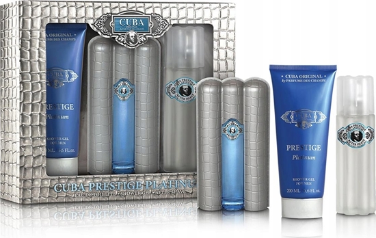 Изображение SET CUBA ORIGINAL Prestige Platinum EDT spray 90ml + SHOWER GEL 200ml + AS Lotion 100ml