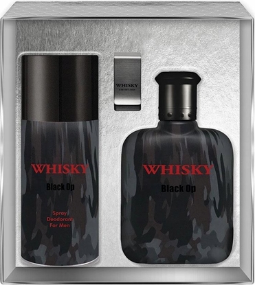 Изображение SET EVAFLOR Whisky Black Op EDT spray 100ml + EDT spray 20ml EDT + CLIP