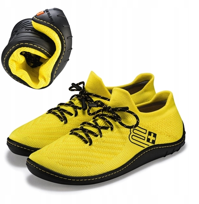 Attēls no SH5010W Buty damskie BAREFOOT MERINO cytrynowy/czarny 38