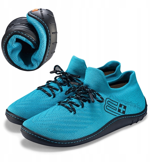 Изображение SH5010W Buty damskie BAREFOOT MERINO turkusowy/czarny 37