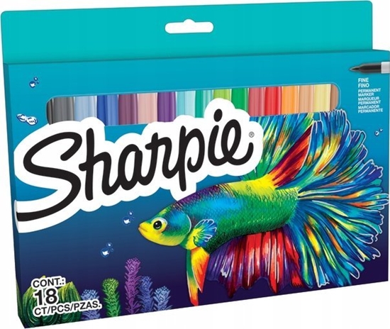 Picture of Sharpie Sharpie Marker Permanentmarker Fine Big Pack "Fish" 6 Stück