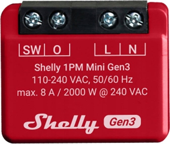 Picture of Shelly Shelly Plus 1PM Mini Gen3, relay (red)