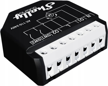 Изображение Shelly Shelly Qubino Wave Shutter, relay (black/white, 2 channels)