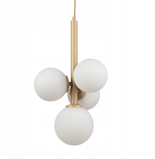 Изображение Sigma Perla 33606 lampa wiszca zwis biae kule ball 4x12W G9 biaa/beowa