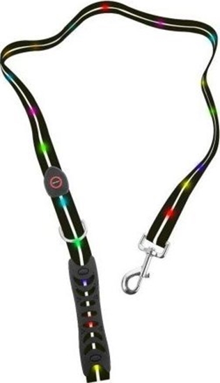 Picture of SIGNAL LEASH - Smycz z kolorow iluminacj LED dla rednich i duych psów, czarna