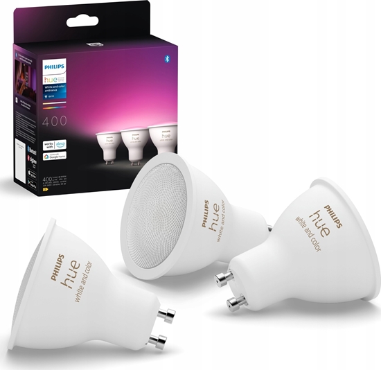 Picture of Signify Philips Hue White & Col. Amb. GU10 Dreierpack 3x350lm