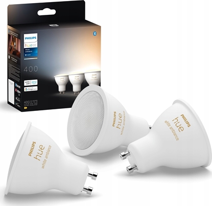 Picture of Signify Philips Hue White Ambiance GU10 Dreierpack 3x350lm*