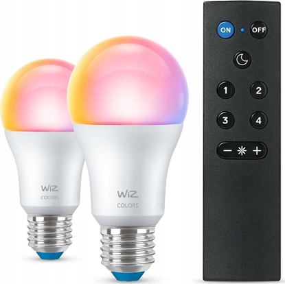 Picture of Signify WiZ White & Color 60W E27 A60 Standardform 2er +Remote Control