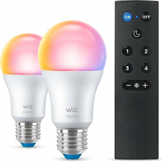 Picture of Signify WiZ White & Color 60W E27 A60 Standardform 2er +Remote Control