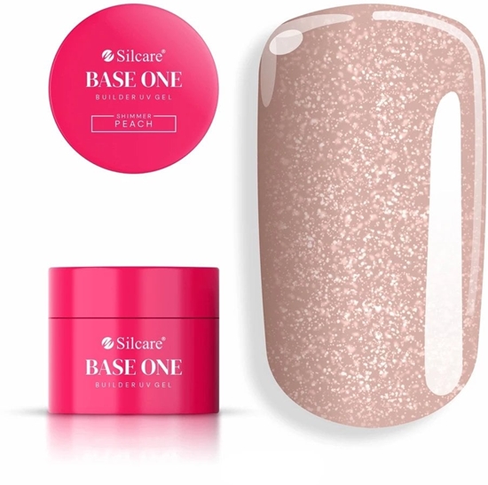 Изображение SILCARE_Base One Buldier Gel el budujcy do paznokci Shimmer Peach 50g
