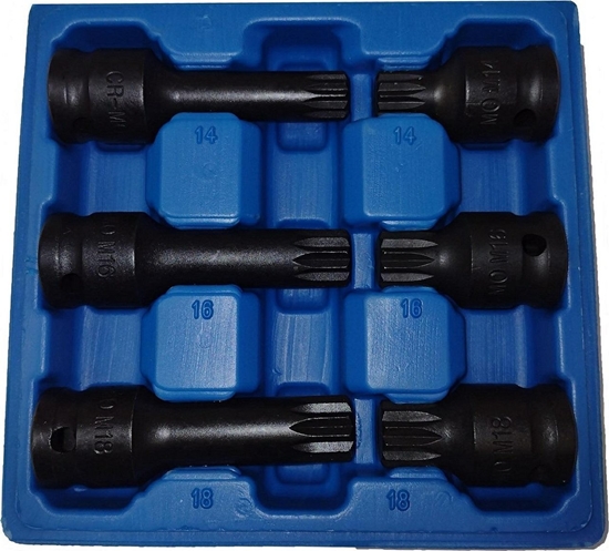 Изображение Silver SILVER ZESTAW KLUCZY SPLINE 6el. M14-M18