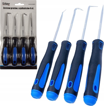 Изображение Silver ZESTAW HAKÓW I GROTÓW 4szt /SILVER