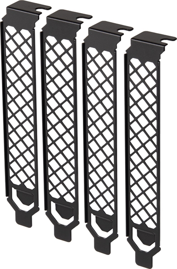 Изображение SilverStone SilverStone SST-Aeroslots-2B - PCI Slotblenden, 4 Stück - schwarz