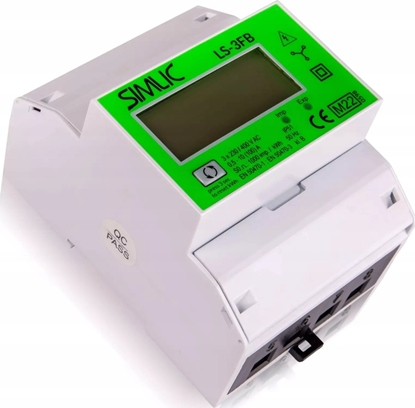 Picture of Simet Licznik energii elektrycznej dwukierunkowy 3-fazowy 10A (100A) MID Simet Simlic LS3-FB 85403010 funkcja reset