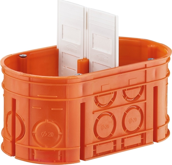 Picture of Simet Puszka podtynkowa Multiwall 2-krotna M2X60F 60mm pomaraczowa (33160008)