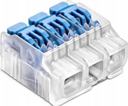 Изображение Simet Szybkozczka otwierana do linek i drutów 3x 0,2-4mm2 32A 1opak.=10szt. Simet Ideal SCL3 B10 88001313 transparentna/niebieska