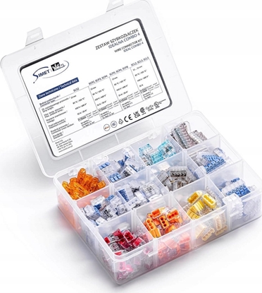 Attēls no Simet Zestaw 240szt. szybkozczek do linek i drutów SCL2, SCL3, SCL5, SCP2, SCP3, SCP4, SCP5, SCP6, SCP8, SCS2 Simet Ideal Combo4 88000904 organizer