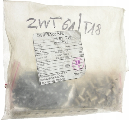 Изображение Simet Zwieracz kompletny Simet dla zczek ZW61/T18 (10 szt.) 18601100
