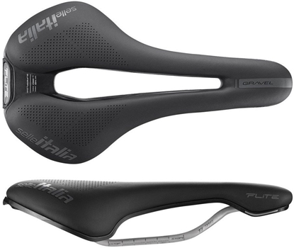 Attēls no Siodo SELLE ITALIA FLITE BOOST GRAVEL TI316 SUPERFLOW L (id match L3), 232g, Czarne (NEW 2025)