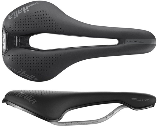 Picture of Siodo SELLE ITALIA FLITE BOOST GRAVEL TI316 SUPERFLOW S (id match S3), 228g, Czarne (NEW 2025)