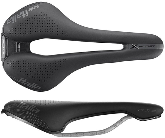 Изображение Siodo SELLE ITALIA FLITE BOOST X-CROSS TI316 SUPERFLOW L (id match L3), 208g, Czarne (NEW 2025)