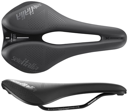 Attēls no Selle Italia Siodo SELLE ITALIA NOVUS BOOST EVO X-CROSS TM, Superflow L (id match L3), Manganese Rail, Soft-Tek, 251g, Czarne (NEW 2025)