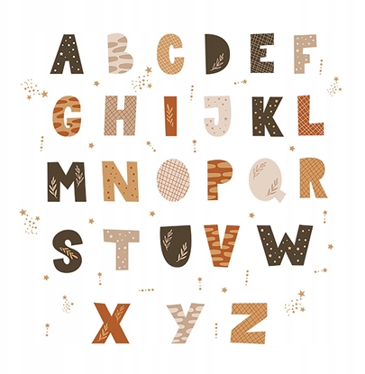 Picture of SIPO-WS63045 NAKLEJKI NA CIAN BOHO      ALFABET