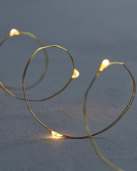 Picture of Sirius Home 30783, Light decoration chain, Gold, 40 lamp(s), LED, Battery, AA