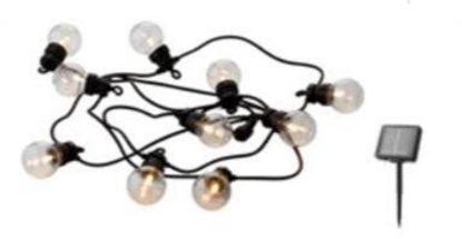 Attēls no Sirius Home 69601, Light decoration chain, Black, 10 lamp(s), LED, Solar, 30 cm