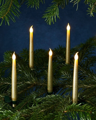 Picture of Sirius Home Carolin 10 LED pcs set H:15cm gold, Light decoration figure, Gold, 1 lamp(s), LED, Battery, AAA