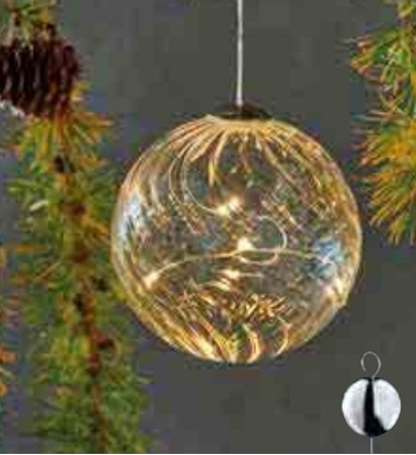 Picture of Sirius Home Wave Ball, Light decoration figure, Transparent, Glass, 10 bulb(s), LED, Yellow