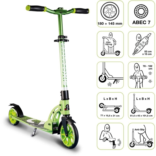 Изображение Six Degrees Aluminium Scooter 180/145 mm green AU 587