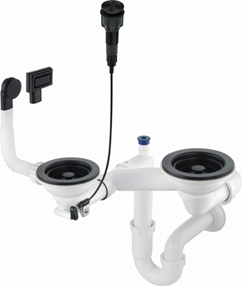 Изображение Syfon Deante Syfon do zlewozmywaka granitowego 1.5- i 2-komorowego - Space-Saver