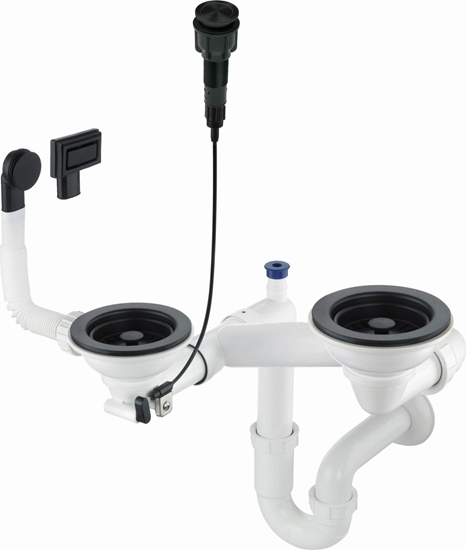 Изображение Syfon Deante Syfon do zlewozmywaka granitowego 1.5- i 2-komorowego - Space-Saver